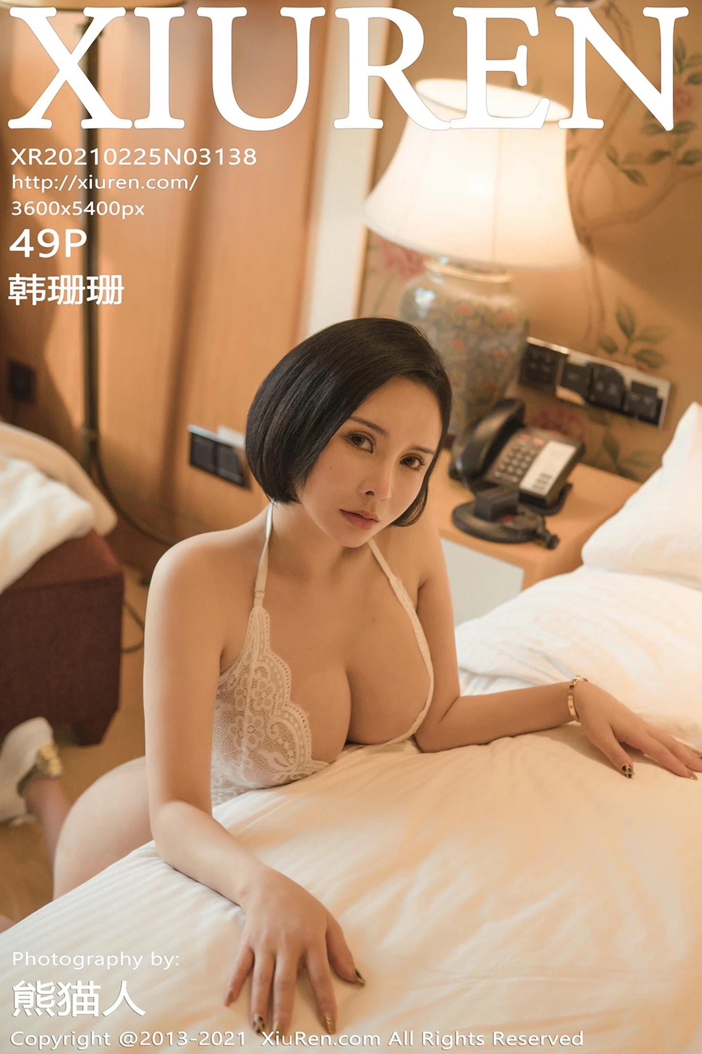 [XiuRen秀人网]No.3138_豪乳御姐韩珊珊私房白色缕空连体内衣配肉丝裤袜惹火诱惑写真49P-秀人网 - XiuRen.Space